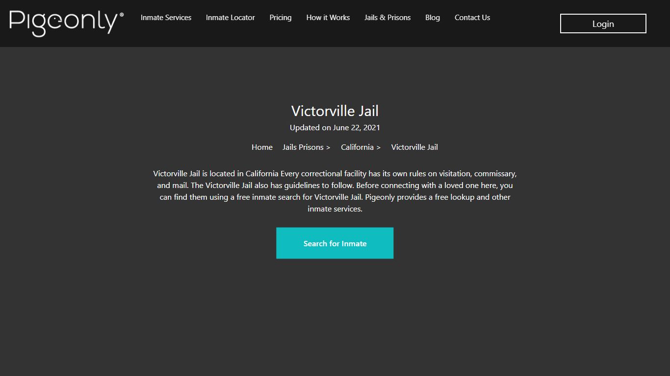 Victorville Jail Inmate Search | California