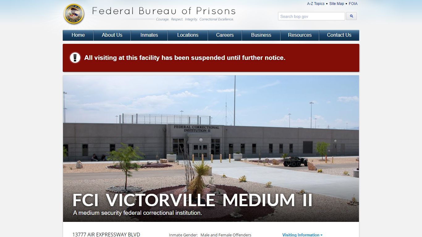 FCI Victorville Medium II - Federal Bureau of Prisons